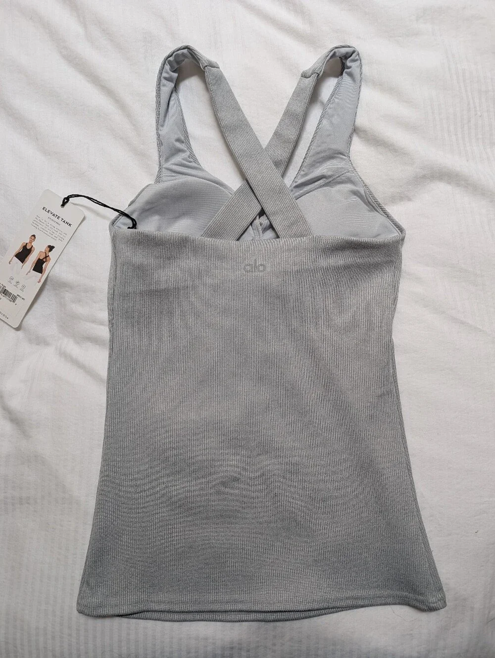 Alo Yoga Elevate Tank In Dove Grey Heather Small